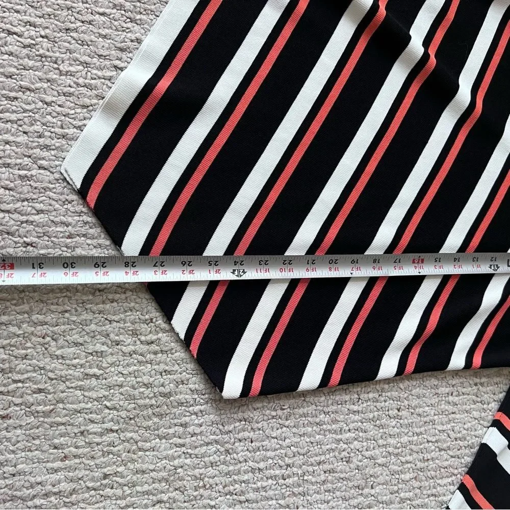 Karen Millen striped asymmetrical crew neck top